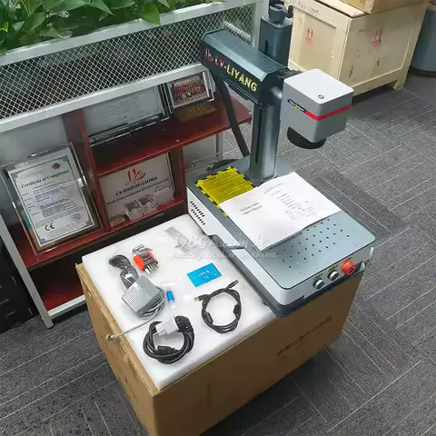 100W 60W JPT MOPA M7 Auto Focus Fiber Laser Marking Machine MAX Raycus 20W 30W 50W Metal Stainless Steel Gold Silver Engraving