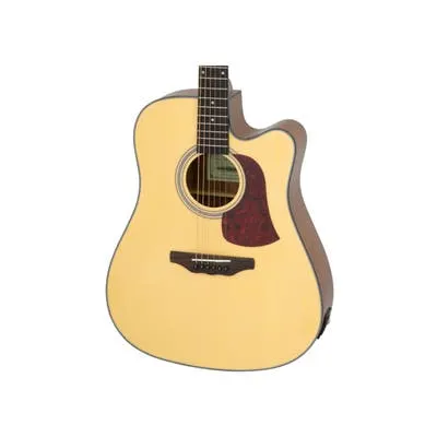 ARIA AD-10CE W/BAG - NATURAL DREADNOUGHT CUTAWAY ELECTRIC ACOUSTIC GUITAR