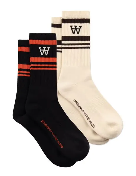 WWRyder 2-Pack Sock 25330 Turtledove/Desert/Black/Red