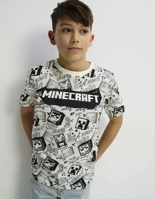 T-shirt - Minecraft - bianco
