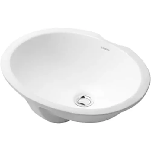 Dune Ceramic 16-3/4-inch Undermount Bathroom Sink in White