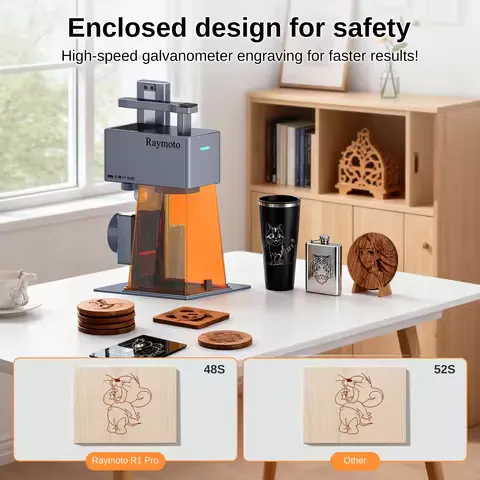 Raymoto R1 PRO 20W Portable Laser Engraver Compact DIY Easy to Use Fast Engraving Speed Laser Engraving Machine