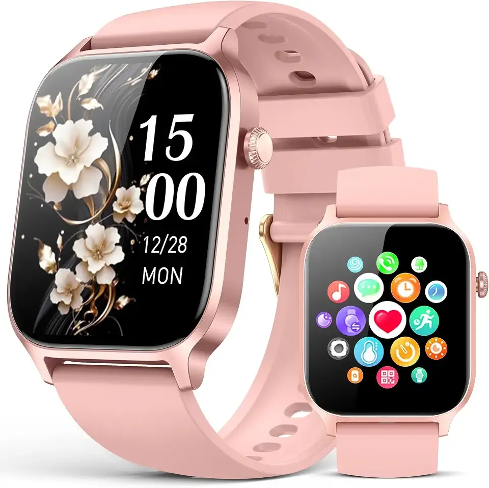 Smart Watches for Women Men, Fitness Tracker Watch with 110 Sports Modes, Step Counter/Sleep Monitor/Pedometer, IP68 Waterproof, Bluetooth Call & Music Control Smartwatch for iPhone/Android
