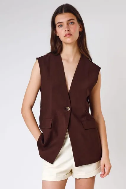 Mouwloze blazer
