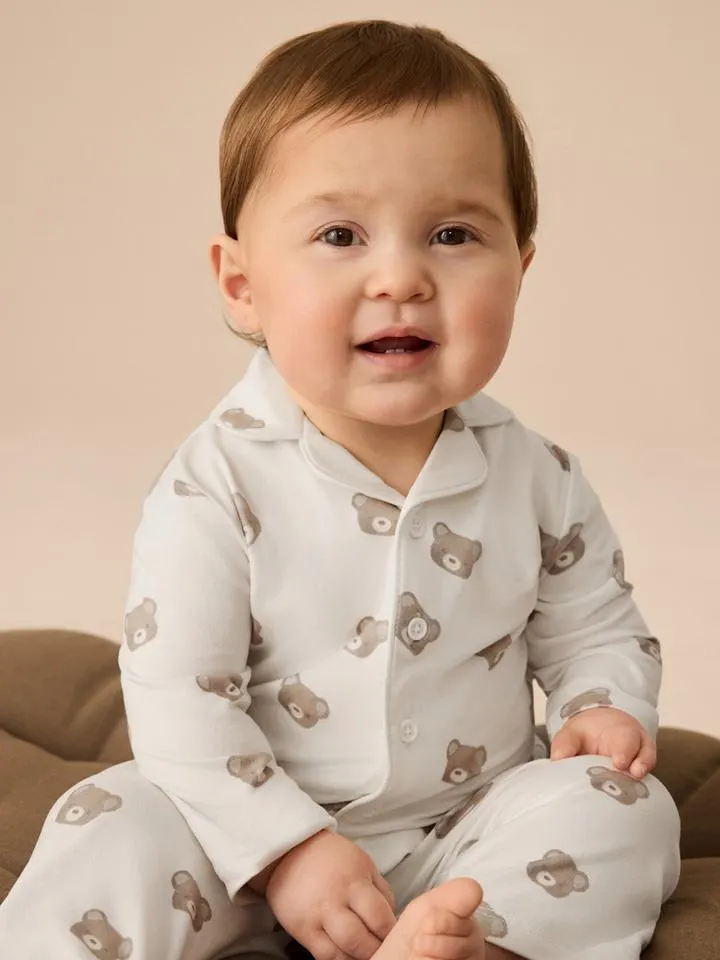 0–36 mois | Pyjama chemise à motif ours