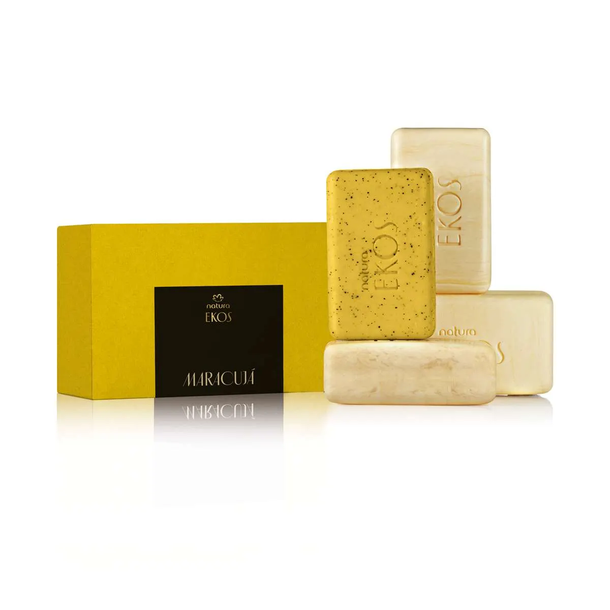 Sabonete em Barra Cremoso e Esfoliante Puro Vegetal Ekos Maracujá