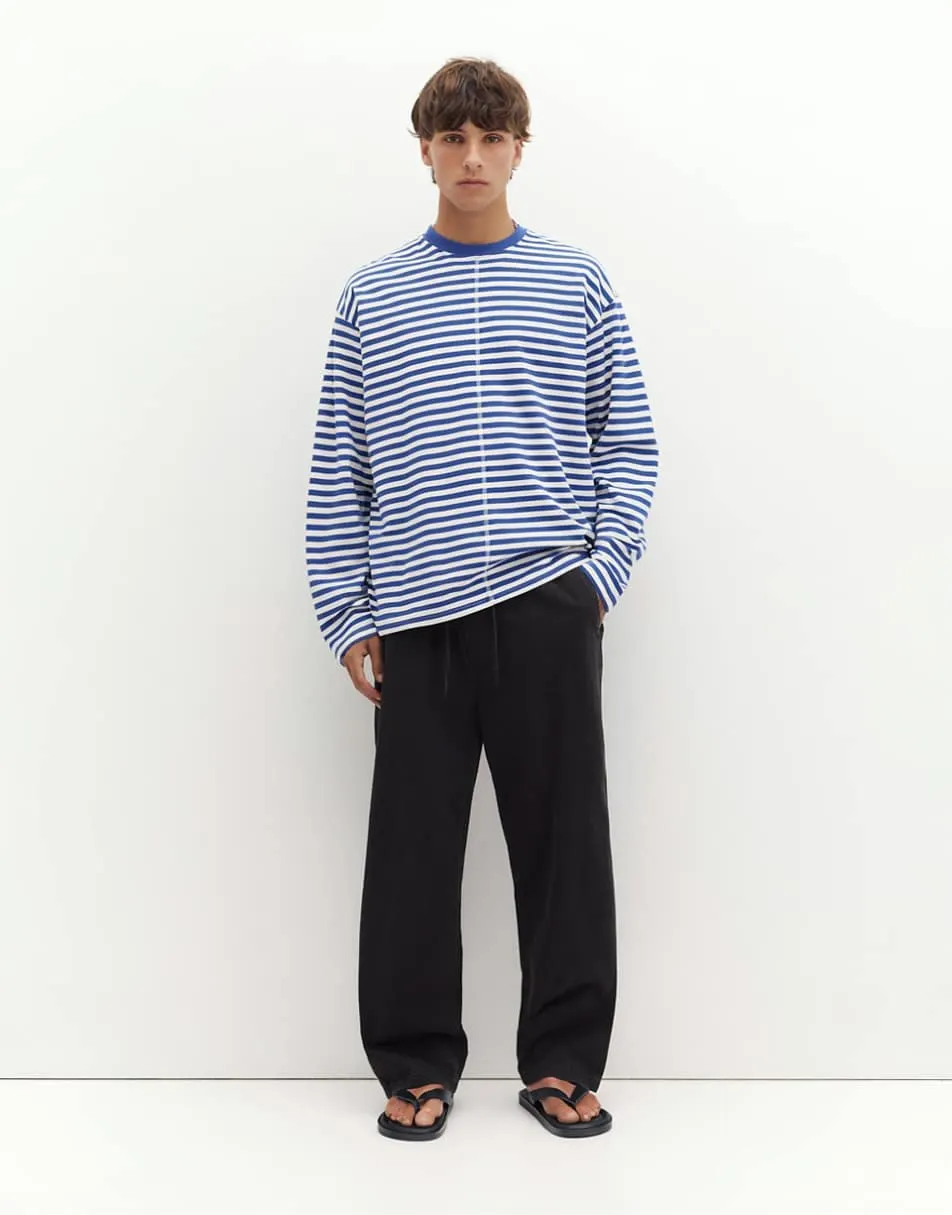 Pull&Bear Denim joggers in faded black