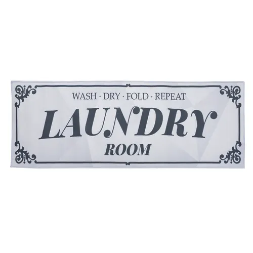 Gray Laundry 17.5" x 3'10" Accent Mat