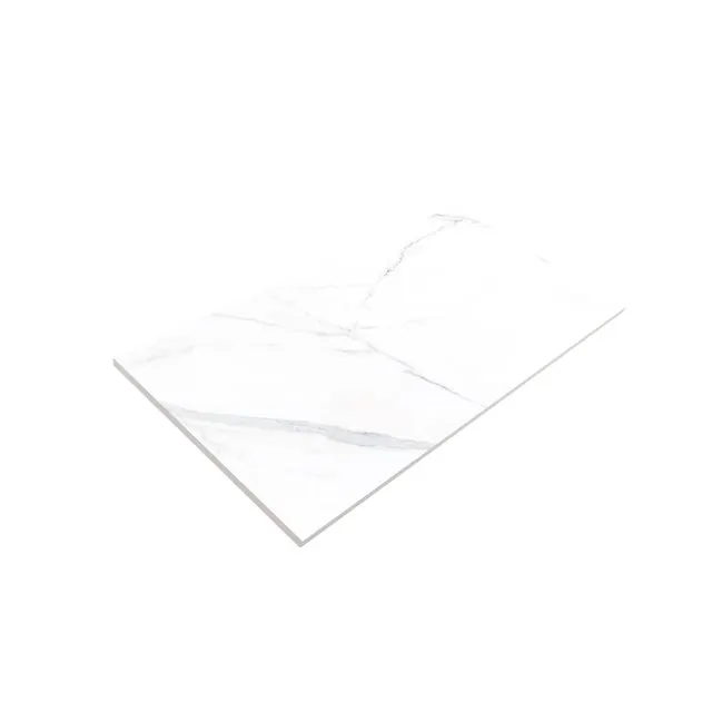 Suelo/Azulejo porcelánico Calacatta efecto mármol blanco mate 60x120 cm