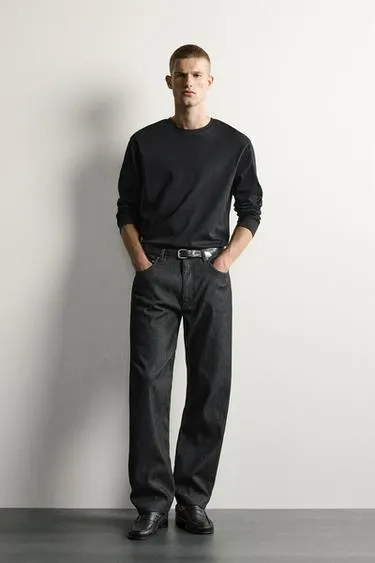 THERMAL STRAIGHT-LEG JEANS