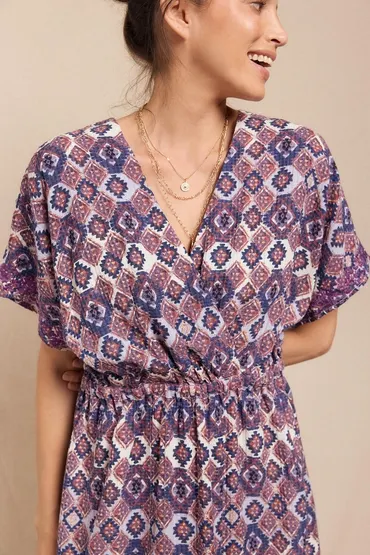 Vestido largo estampado