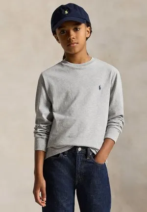 COTTON JERSEY LONG SLEEVE TEE 7-14Y - Topper langermet - andover heather