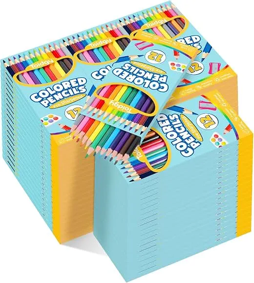 1152 Count Colored Pencils Bulk, 96 Pack Colored Pencils for Kids 12 Color | Pre-sharpe…