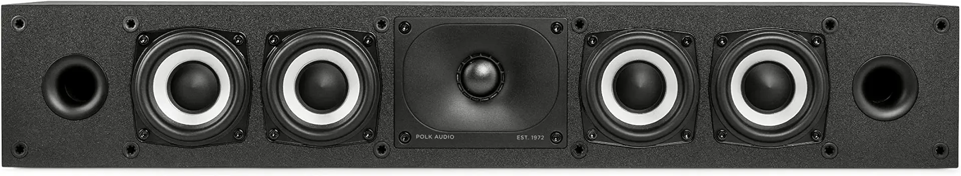Polk Monitor XT35 Slim Center Channel Speaker - Hi-Res Audio Certified, Dolby Atmos & DTS:X Compatible, 1" Terylene Tweeter & Four 3" Dynamically Balanced Woofers, Wall-Mountable, Midnight Black