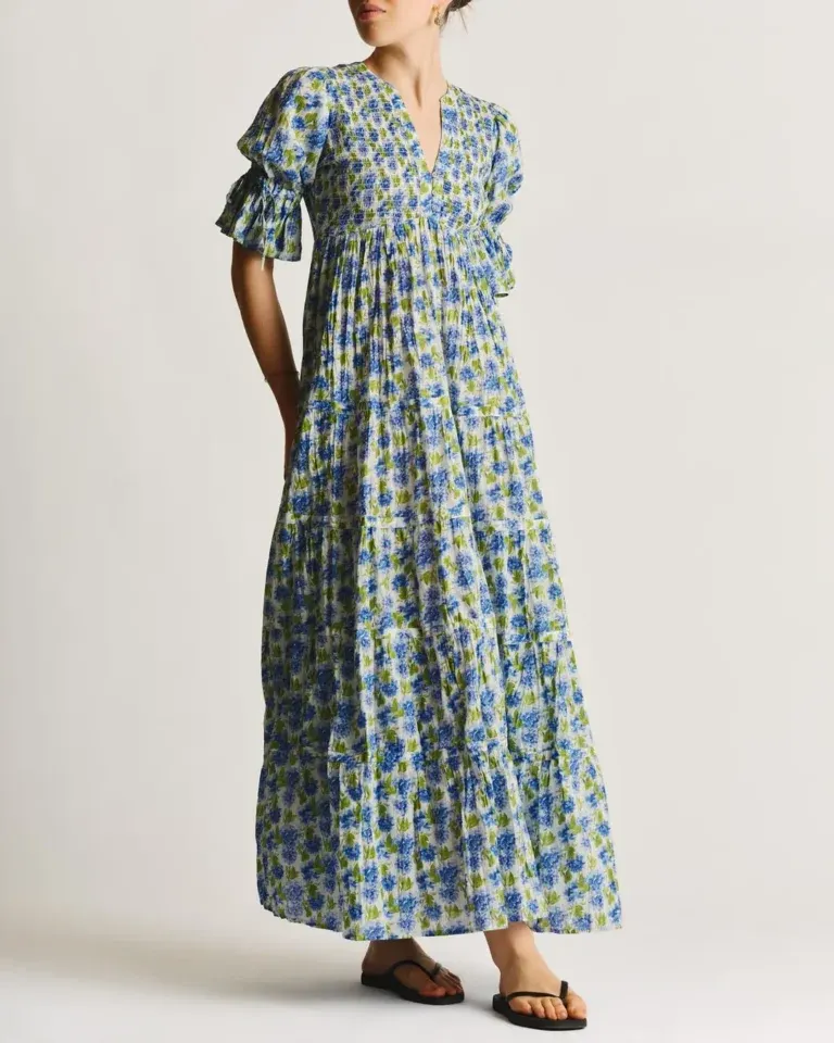 Twisted Maxi Dress - Peonies
