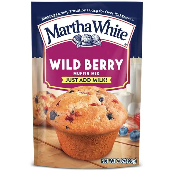 Martha White Wildberry Muffin Mix, 7 oz Bag
