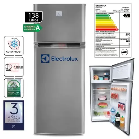 Refrigeradora 2 Puertas 138lt ERT18G2HNI Gris