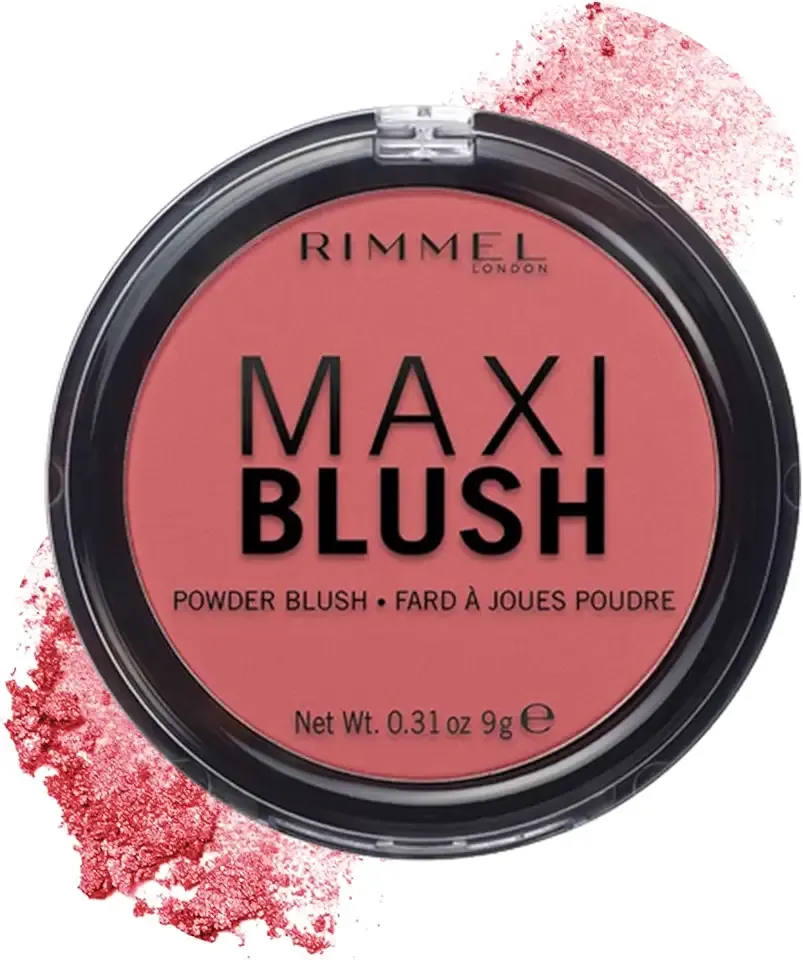 Rimmel London Maxi - 003 Wild Card - Blush Powder, Lightweight, Highly Pigmented, Blendable, 0.31oz