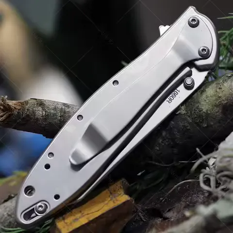 KS 1660 Random Leek Assisted Opening Ken Onion Folding Pocket Lock Knife Outdoor Camping Hiking EDC Hand Knife