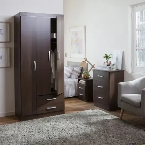 Closet 3 Puertas 2 Cajones + Cómoda 3 cajones + Buró 2 cajones