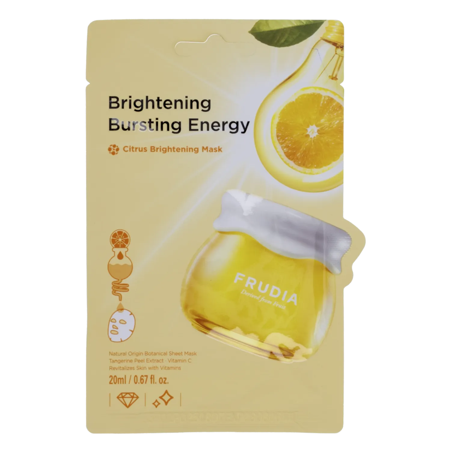 Mascarilla Facial Aclaradora Cítrica FRUDIA Inner Pack 20 Ml
