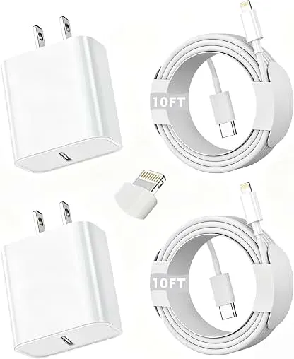 iPhone Fast Charger, [Apple Certified] 2Pack 10FT Extra L…