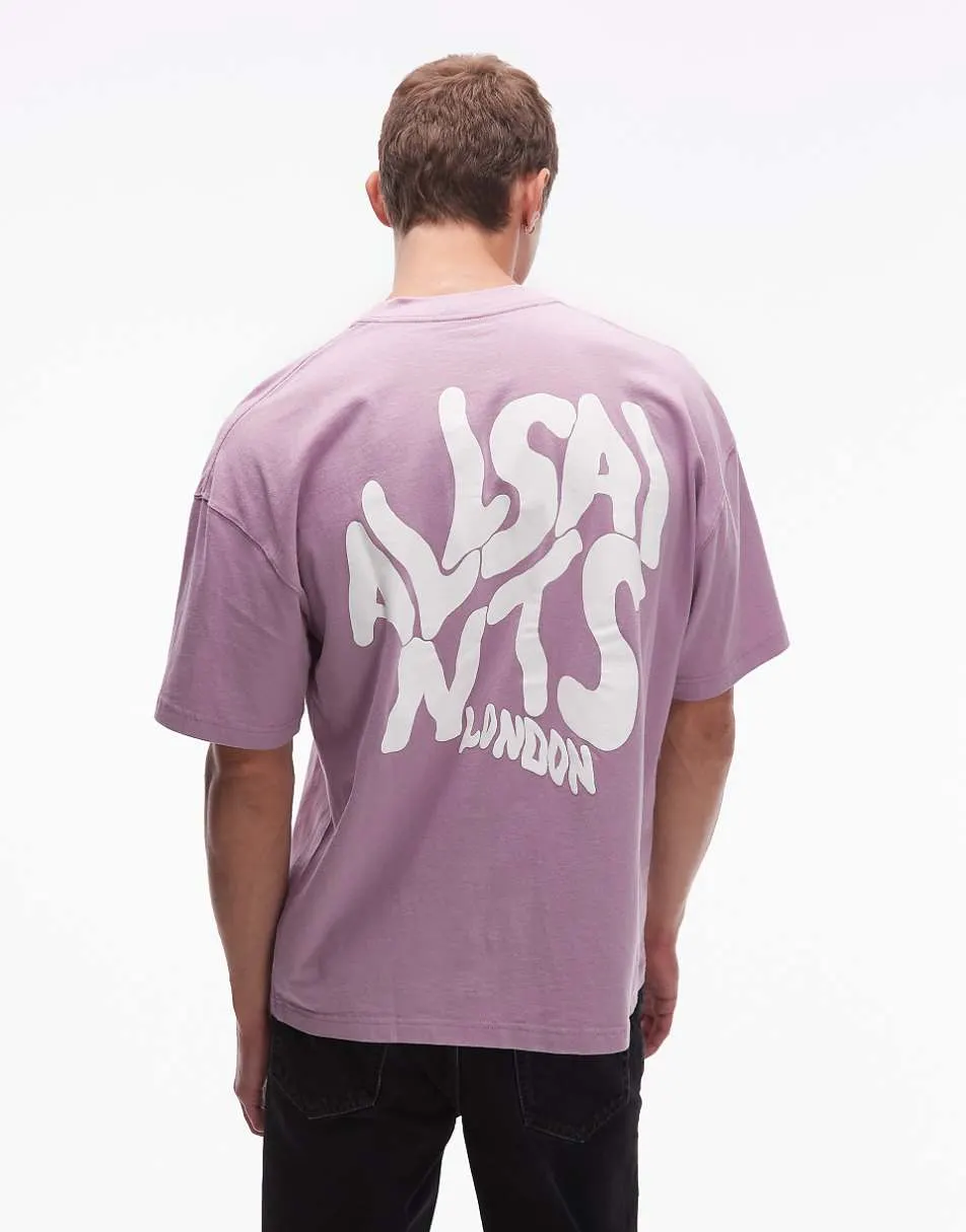 AllSaints Orlando t-shirt in ashed purple