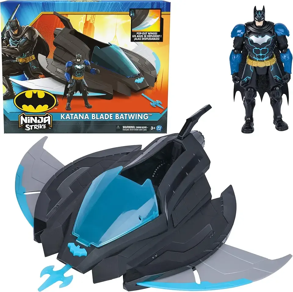 DC Comics, Batman Ninja Strike Katana Blade Batwing and 6" Action Figure, Super Hero Kids Toys for Boys and Girls Ages 3 & Up