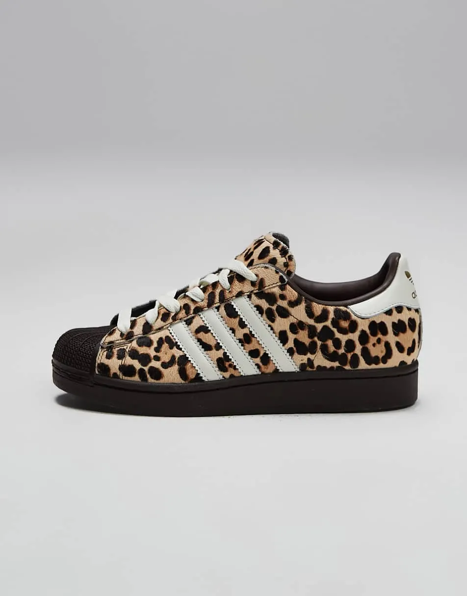 adidas Originals Superstar II trainers in leopard print