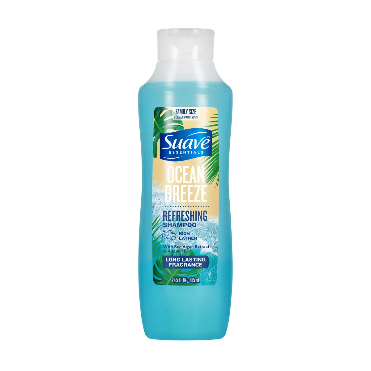 Suave Ocean Breeze Refreshing Shampoo, Sea Algae Extract & Vitamin E, 22.5 fl oz