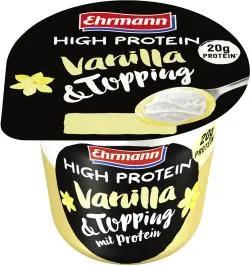 Ehrmann High Protein Vanilla & Topping