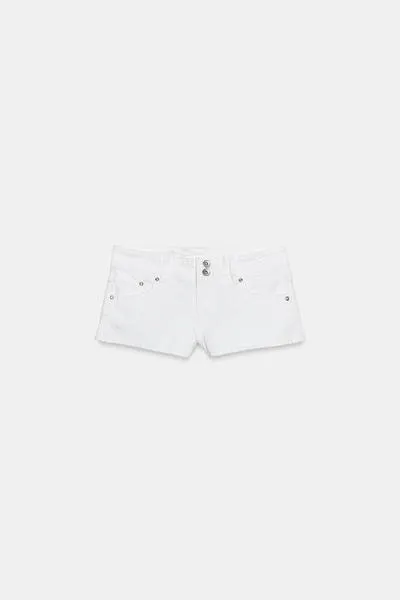 TRF LOW-RISE MINI DENIM SHORTS