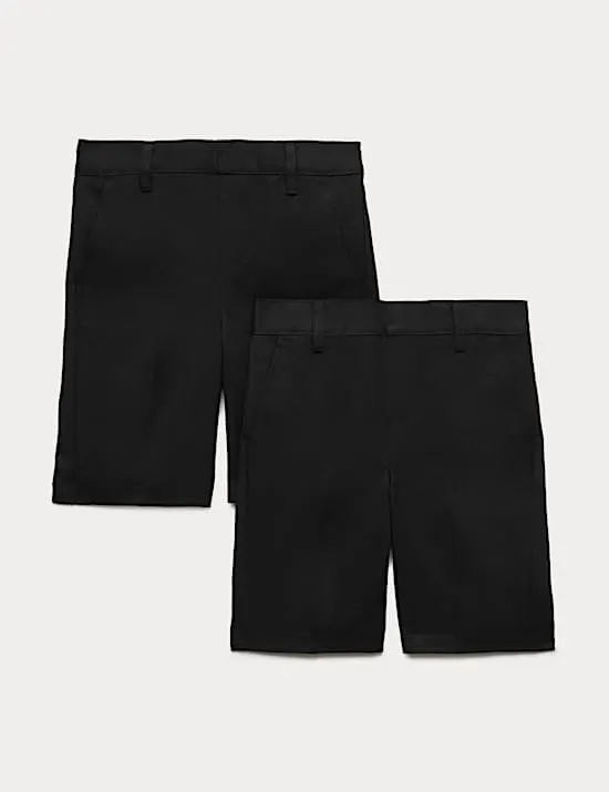 2er-Pack Schulshorts für Jungen mit schmalem Bein (2–14 Jahre)