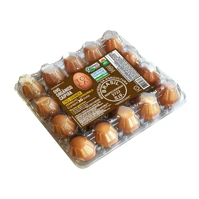 ovos vermelhos orgânicos fazenda da toca com 20 unidades