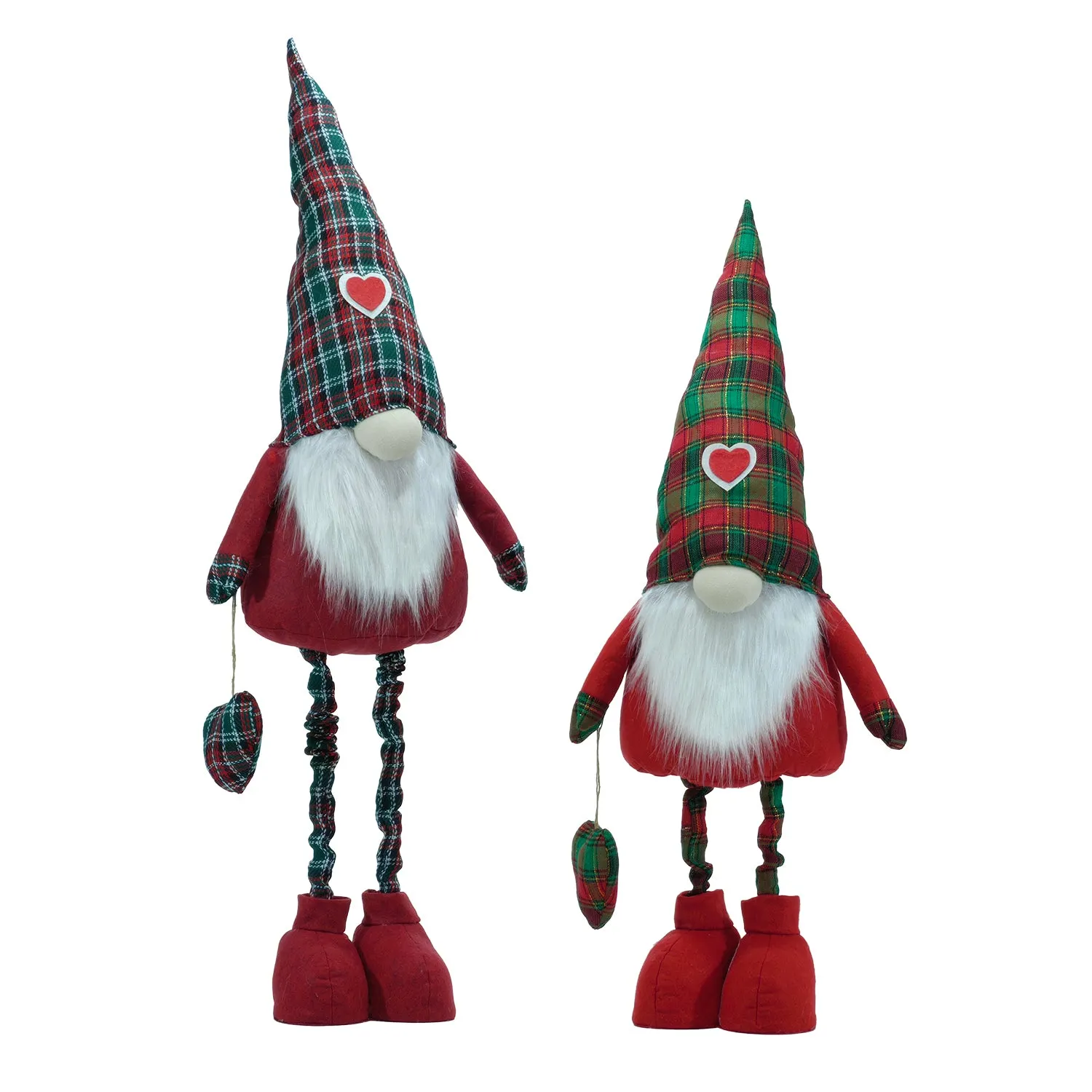 Gnomo con gambe allungabili Decoro Scozzese altezza max 125 cm