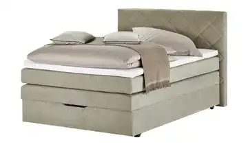 Boxspringbett mit Bettkasten und Topper, Beige Princess
