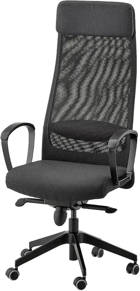 MARKUS Office chair, Adjust the height and angle of this chair so your workday feels comfortable [Vissle dark grey]