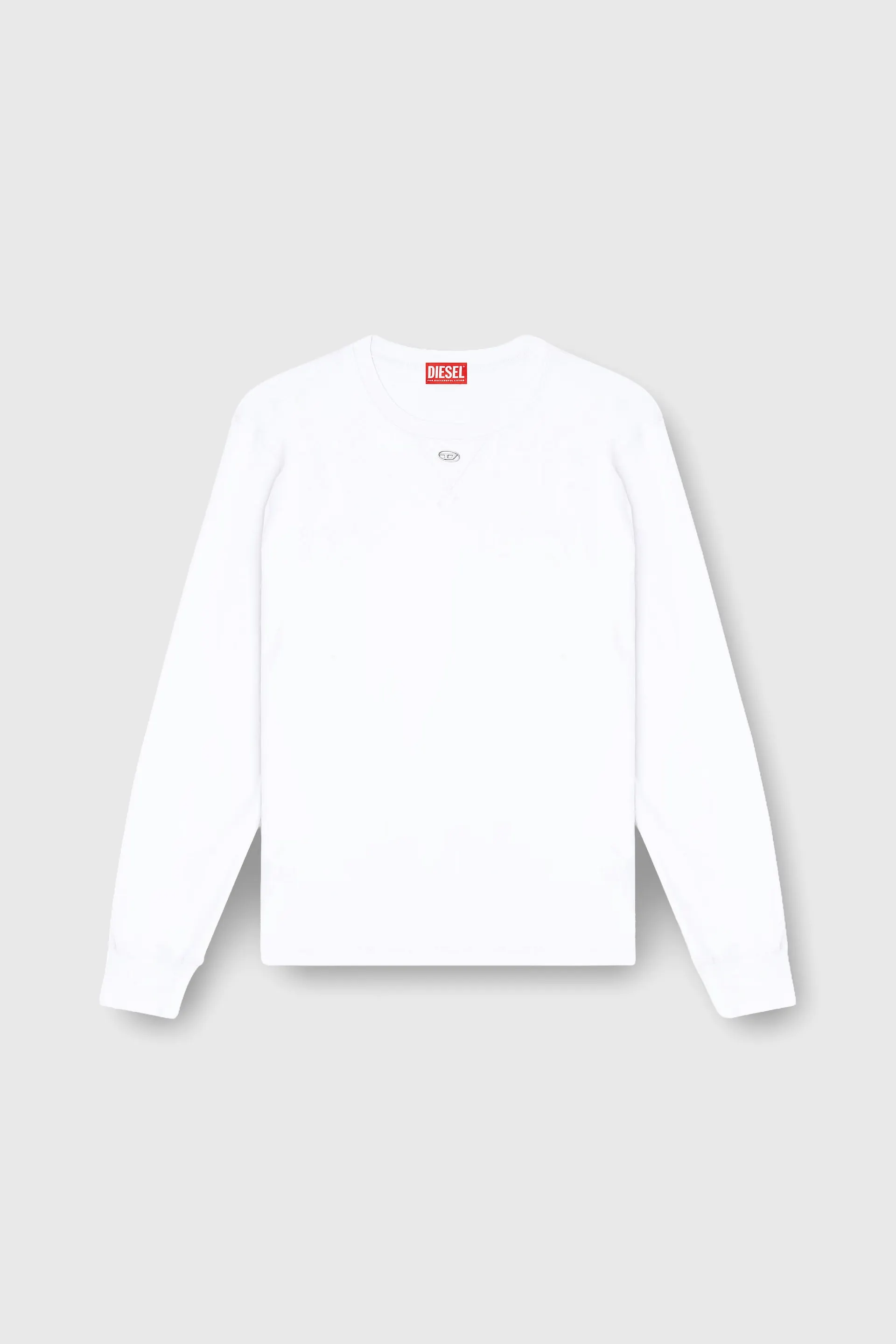 Cotton long-sleeve T-shirt with Oval D