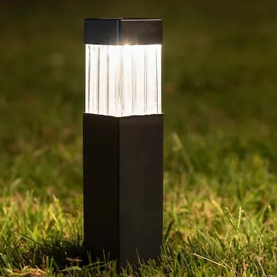 5 -Lumens Matte Black Solar LED Outdoor Path Light ( 3000-K )
