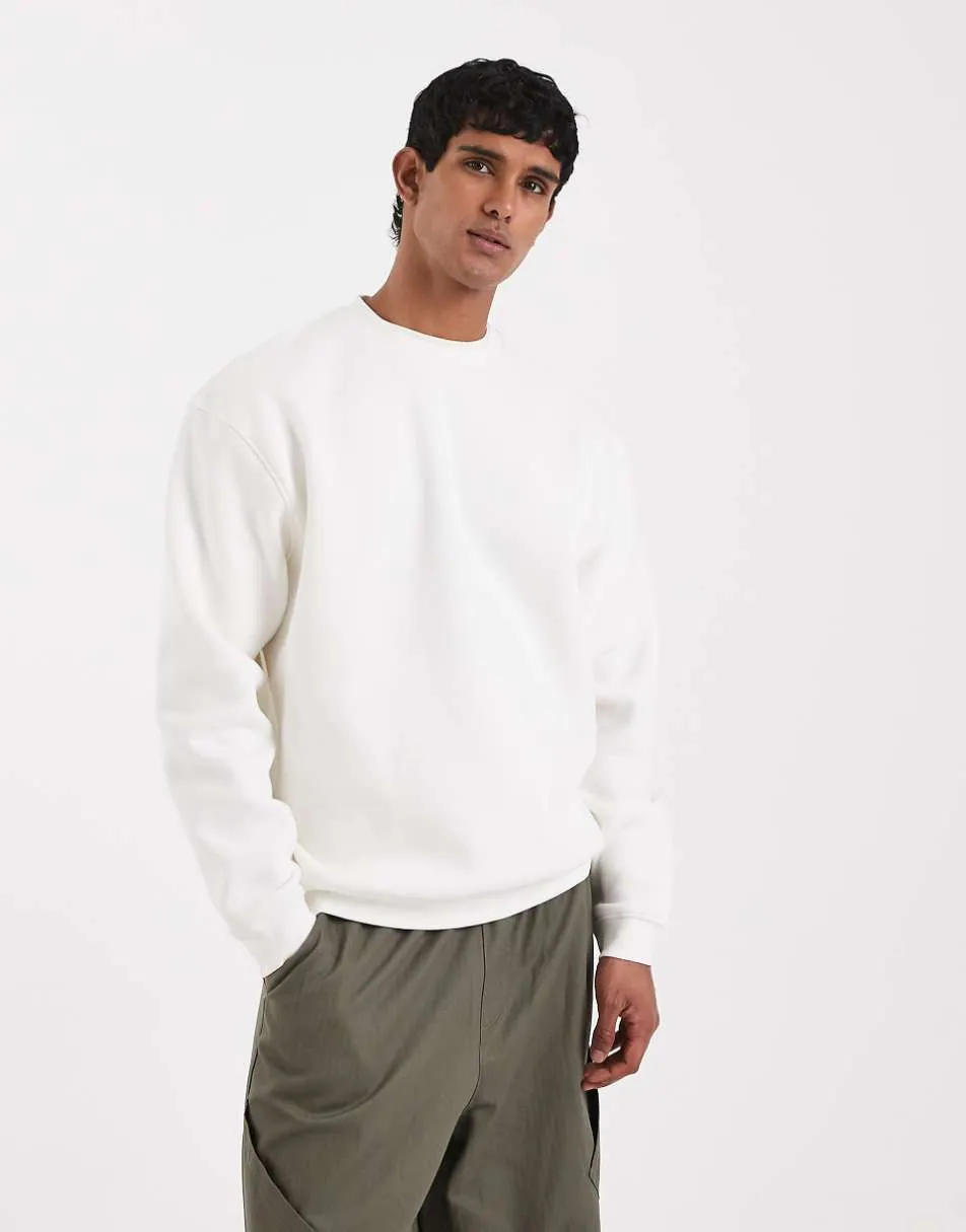 ASOS DESIGN essentials relaxed fit sweatshirt in off white