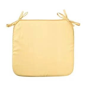 Tuinstoel kussen - geel - 38x41 cm