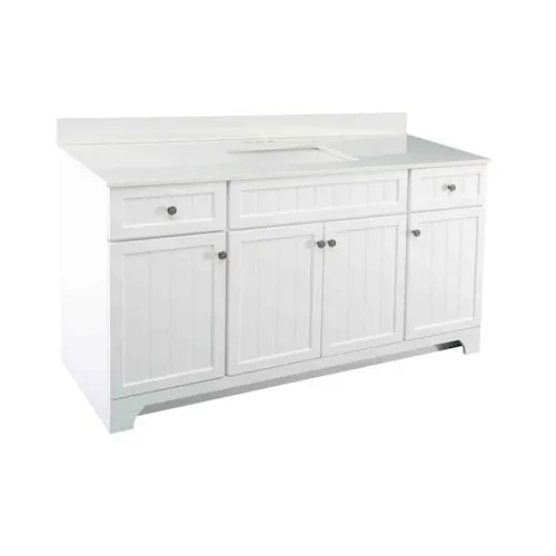 Whitton 60-inch W Vanity Combo with White Engineered Stone Top