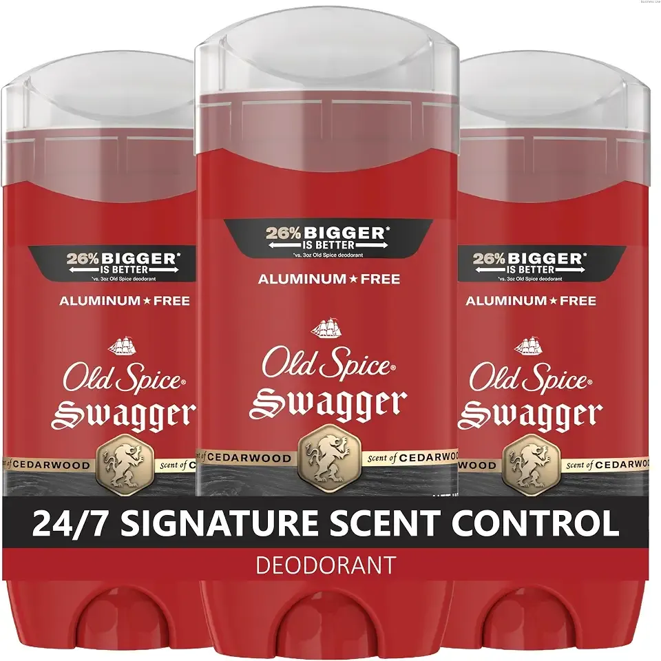Old Spice Deodorant for Men, Aluminum Free, Swagger Scent, 3.8 oz Pack of 3