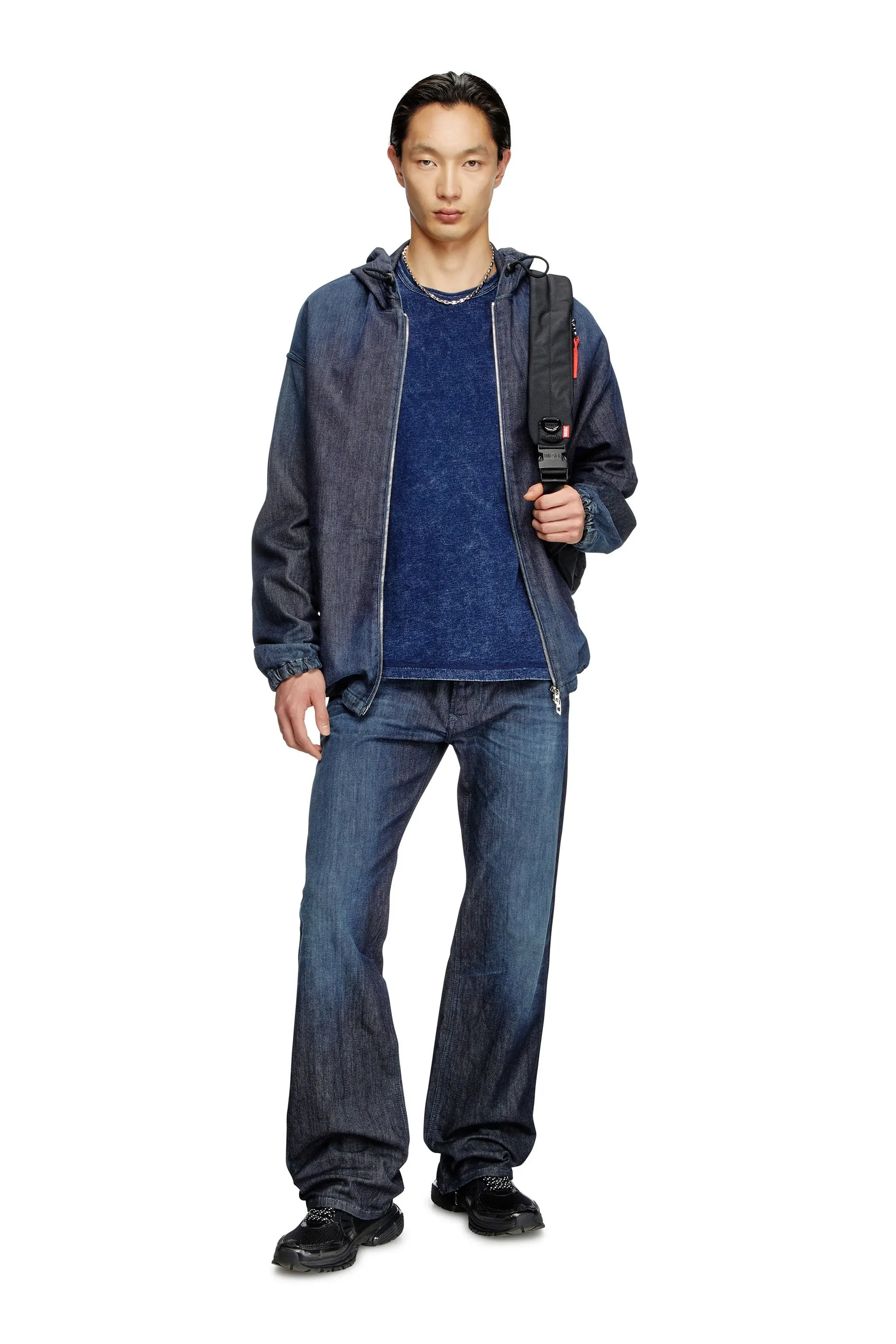 Denim-look jersey T-shirt