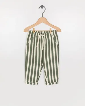 Broek met strepen, loose fit