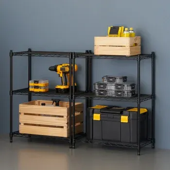 TRINITY 3-tier Modular Wire Shelving Rack 23" x 13" x 30", NSF, 2-pack