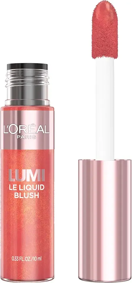 L'Oreal Paris True Match Lumi Le Liquid Blush, Intense Lightweight Blush Formula With Liquid Pigments, Glowy Gold Pink, 0.33 Fl Oz