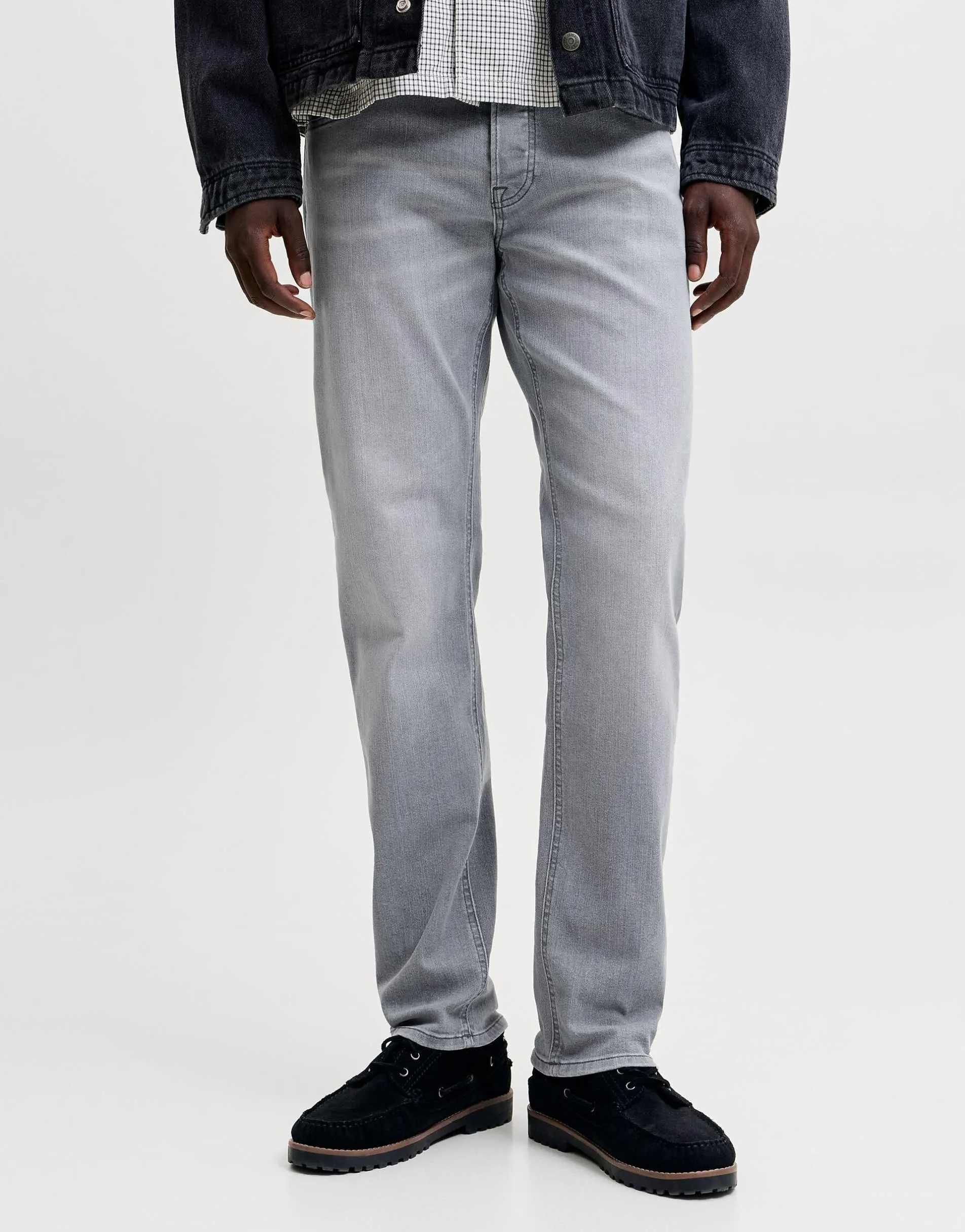 Jack & Jones Tapered fit jeans in grey denim