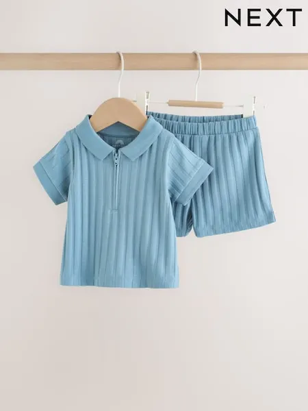 Brown Polo Top and Shorts Baby Set (0mths-2yrs)