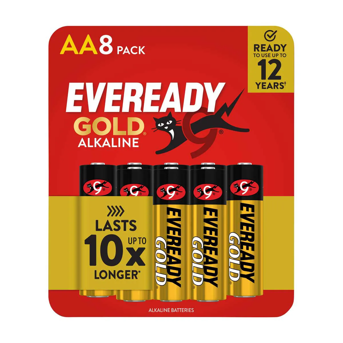 Eveready Gold Alkaline AA Batteries, 8 pk